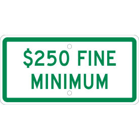 National Marker Company TMAS16H NMC TMAS15H Traffic Sign, Parking 250 Fine, 6" X 12", White image.