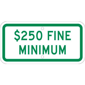 National Marker Company TMAS16J NMC TMAS16J Traffic Sign, Parking 250 Fine, 6" X 12", White image.