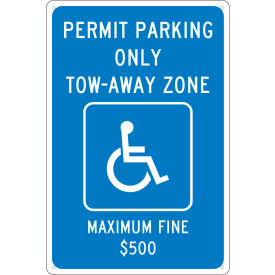National Marker Company TMS314G NMC TMS314G Traffic Sign, Reserved Parking Georgia, 18" X 12", Blue image.