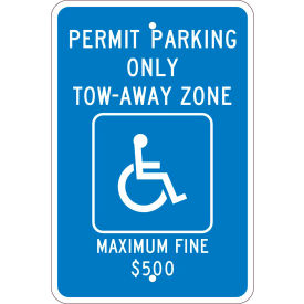 National Marker Company TMS314J NMC TMS314J Traffic Sign, Reserved Parking Georgia, 18" X 12", Blue image.