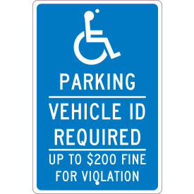National Marker Company TMS320H NMC TMS320H Traffic Sign, Reserved Parking Minnesota, 18" X 12", Blue image.