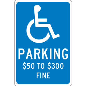 National Marker Company TMS321G NMC TMS321G Traffic Sign, Reserved Parking Missouri, 18" X 12", Blue image.