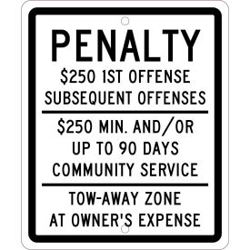National Marker Company TMS324G NMC TMS324G Traffic Sign, Reserved Parking New Jersey, 12" X 10", White image.