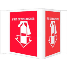 NMC VS1R Visi Sign W/Graphic, Fire Extinguisher, 5-3/4