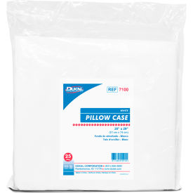 Dukal 7100 Dukal Pillowcase, 20" x 29", Fluid Resistant, White, 25/Bag, 4 Bag/Case image.