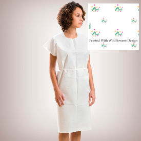 GRAHAM MEDICAL PRODUCTS 239 Graham Medical® Exam Gown, 30" x 42", Wildflower®, 50/Case image.
