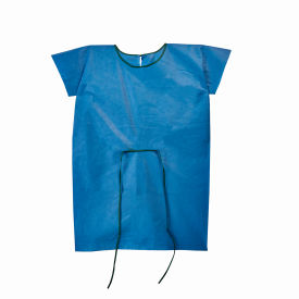GRAHAM MEDICAL PRODUCTS 65649 Graham Medical® Non Woven SMS Gown, 28" x 42", Medium, Blue, 50/Case image.