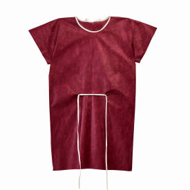 GRAHAM MEDICAL PRODUCTS 74109 Graham Medical® Non Woven SMS Exam Gown, 20" x 34", Small, Maroon, 30/Case image.
