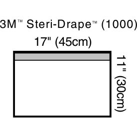 3M 1000 3M™ Steri-Drape Small Towel Drape 1000, 17" x 11", 10 Each/Carton, 4 Carton/Case image.