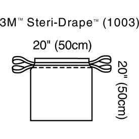 3M 1003 3M™ Steri-Drape Isolation Bag 1003, 20" x 20", 10/Carton, 4 Cartons/Case image.