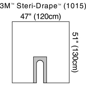 3M 1015 3M™ Steri-Drape U-Drape 1015, 47" x 51", 10 Each/Carton, 4 Carton/Case image.