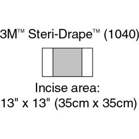 3M 1040****** 3M™ Steri-Drape Incise Drape 1040, 18"x 50ft, 10 Each/Carton, 4 Carton/Case image.