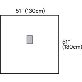 3M 1060****** 3M™ Steri-Drape Medium Drape with Incise Film, 1060, 51"x 51", 10/Carton, 4 Cartons/Case image.