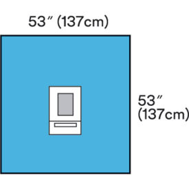 3M 1062 3M™ Steri-Drape Ophthalmic Drape with Incise Film and Pouch 1062, 53" x 53", 30 Each/Case image.