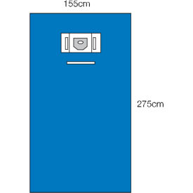 3M 1065B 3M™ Steri-Drape Large Ophthalmic Sheet w/Aperture, 2 Pouches, 1065B, 14/Carton, 2 Carton/Case image.