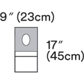 3M 1072 3M™ Steri-Drape Aperature Pouch Drape 1072, 9-1/4"x 18", 10 Each/Carton, 4 Carton/Case image.