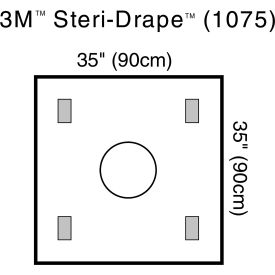 3M 1075*****##* 3M™ Steri-Drape Wound Edge Protector, 1075, 35" x 35", 8-5/8" Ring Diameter, 10/bx, 4 bx/cs image.