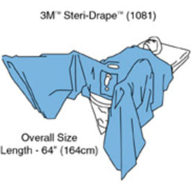 3M 1081 3M™ Steri-Drape TUR Drape 1081, 64" L, 14/bx, 2 bx/cs image.