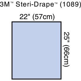 3M 1089 3M™ Steri-Drape Adhesive Towel Drape 1089, 22" x 25", 2/pk, 80 pk/cs image.