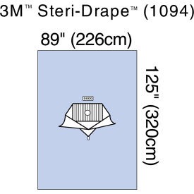 3M 1094****** 3M™ Steri-Drape Adhesive Split Sheet, 1094, 89" x 125", Tube & Cord Organizer, 20/cs image.