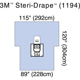 3M 1194 3M™ Steri-Drape Arthroscopy Sheet with Pouch 1194, 120"x 89", 5 Each/Case image.