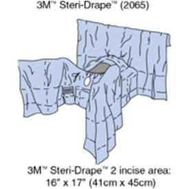 3M 2065****** 3M™ Steri-Drape Abdominal-Perineal Drapes 2065, 77" x 160", 4 Tube Organizer, 8/bx, 2 bx/cs image.