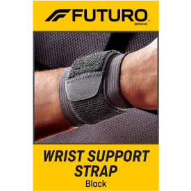 3M 46378ENR FUTURO™ Wrist Support Strap, Adjustable, Black, 3/PK, 8 PK/Case image.