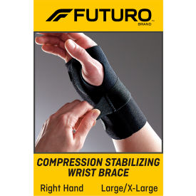 3M 48402ENR FUTURO™ Compression Stabilizing Wrist Brace, Right Hand, Large/ X-Large, 2/PK, 6 PK/Case image.