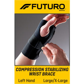 3M 48403ENR FUTURO™ Compression Stabilizing Wrist Brace, Left Hand, Large/ X-Large, 2/PK, 6 PK/Case image.