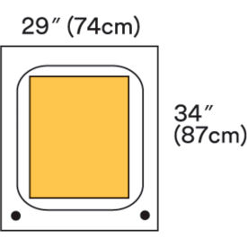 3M 6659 3M™ Steri-Drape Surgical Drape Pouch, 30" x 35", Incise 16" x 20", 5/bx, 4 bx/cs image.