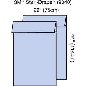 3M 9040 3M™ Steri-Drape Leggings 9040, 29" x 44", 12 Each/Carton, 4 Carton/Case image.