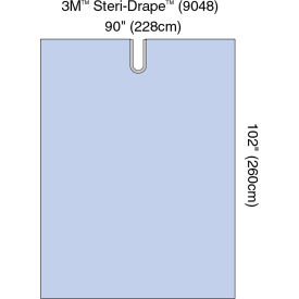 3M 9048 3M™ Steri-Drape Adhesive Split Sheet 9048, 90" x 102", 15 Each/Carton, 2 Carton/Case image.