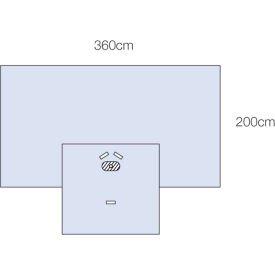 3M 9052 3M™ Steri-Drape Adhesive Split Sheet 9052, 140" x 107", 9Each/Carton, 2 Carton/Case image.