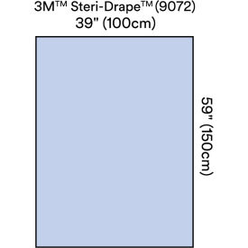 3M 9072 3M™ Steri-Drape Back Table Cover, 9072, 39"x 59 in, 20/Carton, 4 Cartons/Case image.
