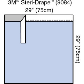 3M 9084 3M™ Steri-Drape Adhesive Towel Drape 9084, 29" x 29", 40 Each/Carton, 4 Carton/Case image.