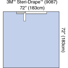 3M 9087 3M™ Steri-Drape Adhesive Towel Drape 9087, 72" x 72", 25 Each/Carton, 2 Carton/Case image.