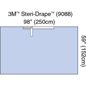 3M 9088 3M™ Steri-Drape Adhesive Towel Drape 9088, 98" x 60", 25 Each/Carton, 2 Carton/Case image.