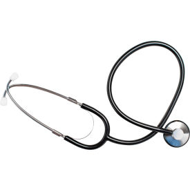 Dukal 1100 Tech-Med Stethoscope, Single Head, 22", Black image.