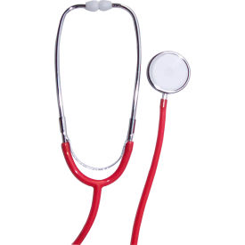 Dukal 1100R Tech-Med Stethoscope, Single Head, 22", Red image.