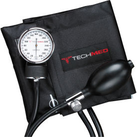 Dukal 2010 Tech-Med Sphygmomanometer, Nylon Cuff, Latex Free, Adult, Black image.