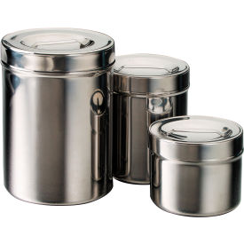Dukal 4233-1 Tech-Med Dressing Jar, 1 Qt, Stainless Steels image.