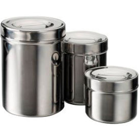 Dukal 4233 Tech-Med Dressing Jar, 2 Qt, Stainless Steel image.