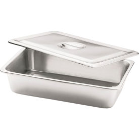 Dukal 4260 Tech-Med Instrument Tray Only, 12" x 8" x 2-1/2", Stainless Steel image.