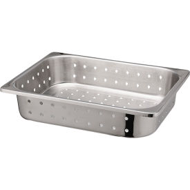 Dukal 4270P Tech-Med Instrument Tray Only, Perforated, 12-1/2" x 10-1/4" x 2-1/2", Stainless Steel image.