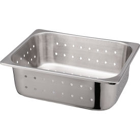 Dukal 4271P Tech-Med Instrument Tray Only, Perforated, 12-1/2" x 10-1/4" x 3-7/8", Stainless Steel image.
