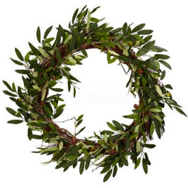 Nearly Natural 20 Olive Wreath