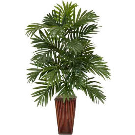 Nearly Natural 6675 Nearly Natural Areca Palm with Bamboo Vase Silk Plant image.