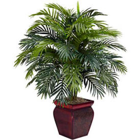 Nearly Natural 6686 Nearly Natural Areca with Decorative Planter Silk Plant image.