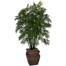 Nearly Natural Mini Bamboo Palm with Decorative Vase
