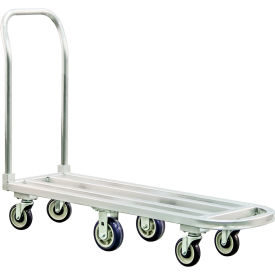 Low Boy Aluminum Stock Truck, 6 Wheel, Zero Turn, 54"L x 16"W, 1000 lb. Capacity view 2